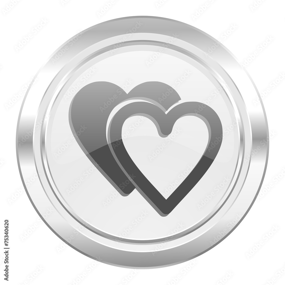 love metallic icon valentine sign hearts symbol love metallic icon valentine sign hearts symbol