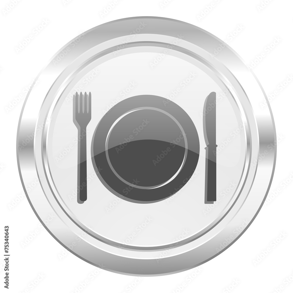 eat metallic icon restaurant symbol eat metallic icon restaurant symbol