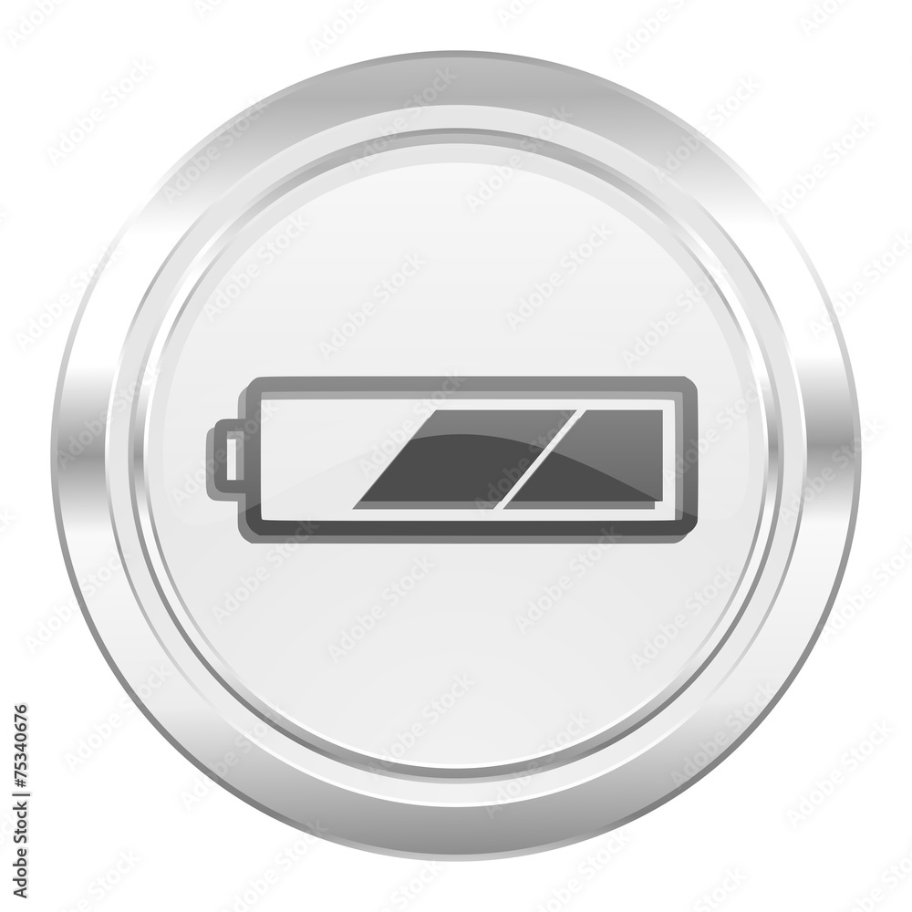 battery metallic icon charging symbol power sign battery metallic icon charging symbol power sign