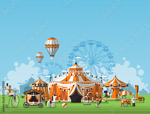 Abstract Classical Circus tent