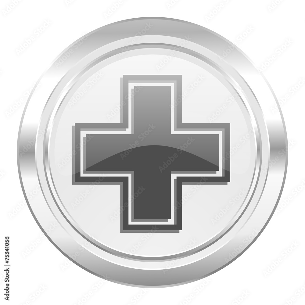 Fototapeta premium pharmacy metallic icon