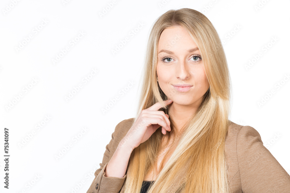 Portrait einer jungen Frau als Freisteller Portrait einer jungen Frau als Freisteller