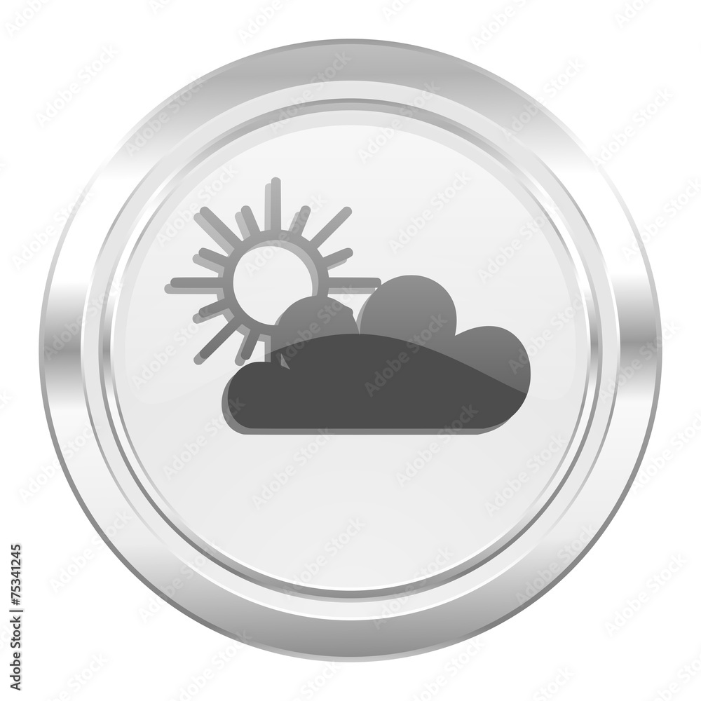 cloud metallic icon waether forecast sign cloud metallic icon waether forecast sign