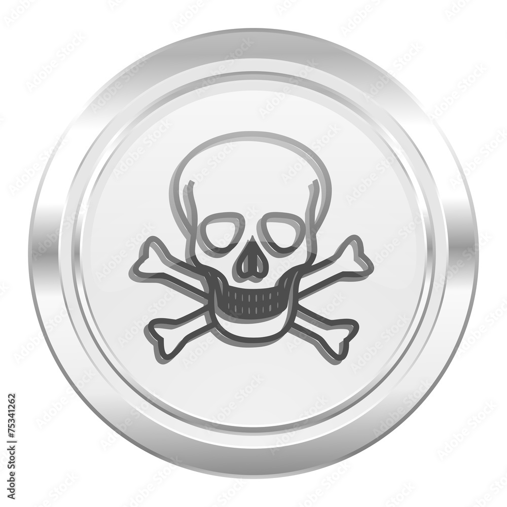 skull metallic icon death sign skull metallic icon death sign