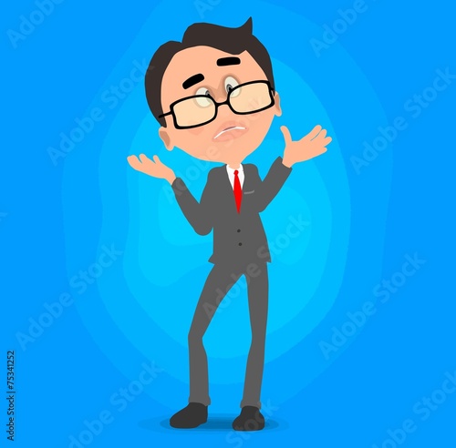 business man with doubts