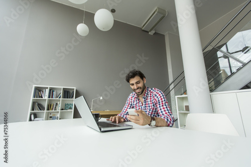 Young man in the office