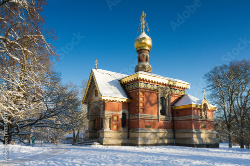 Russische Kapelle im Winter, Bad Homburg