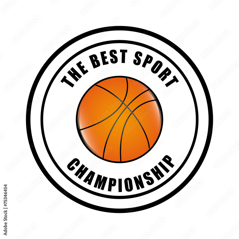 Basketball design  over white background vector illustration