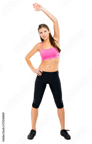 Portrait of a woman working out