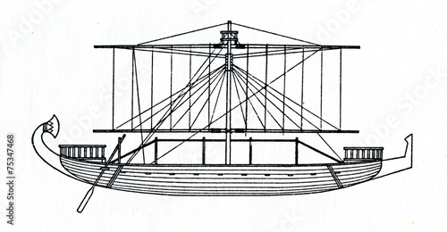 Bilde på lerret Expedition ship of Hatshepsut, queen of Ancient Egypt