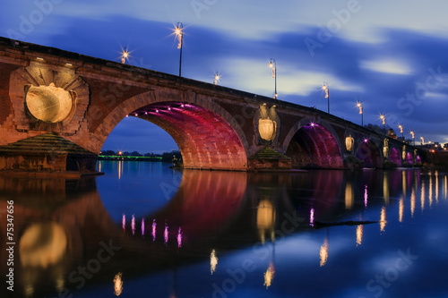 Obraz na plátně Lumière sur le pont Neuf de Toulouse