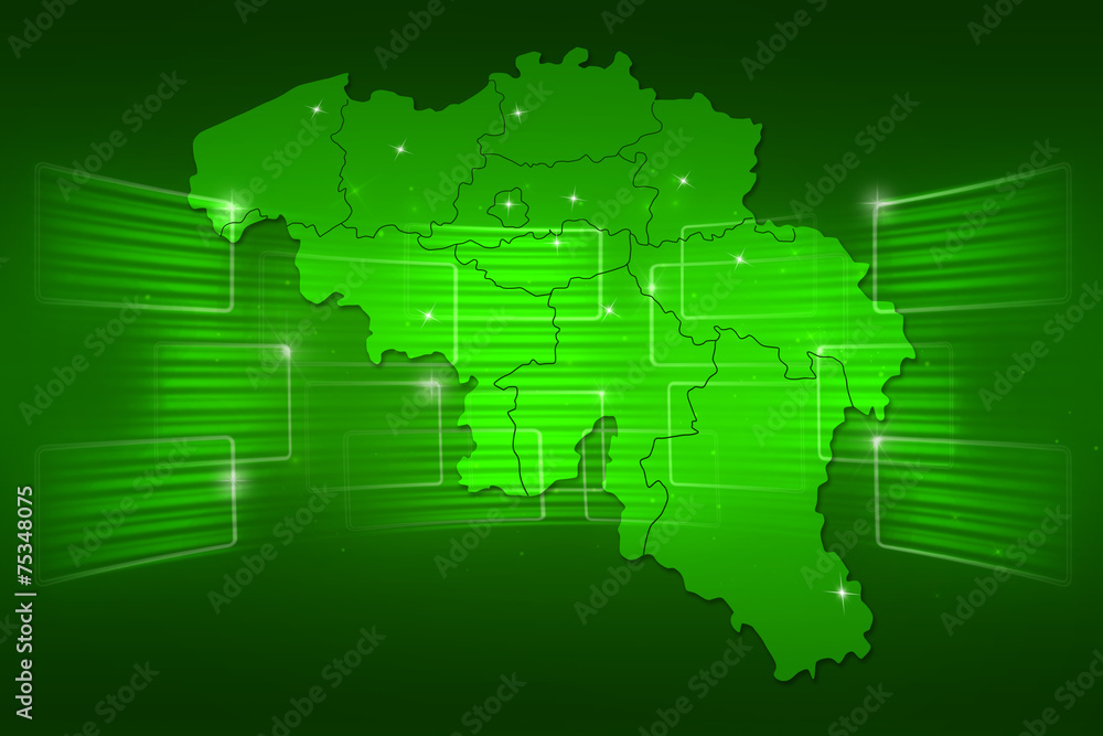 Belgium Map World map News Communication green