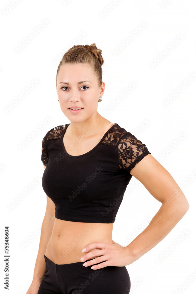 Young professional gymnast woman Young professional gymnast woman