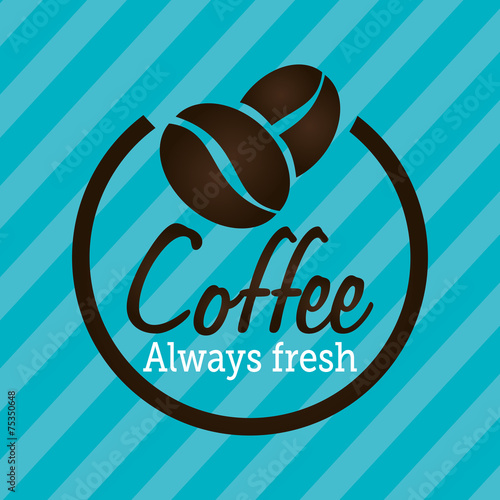 Coffee design over blue background vector illustration