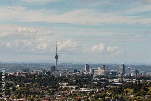 aerial view of Auckland skyline