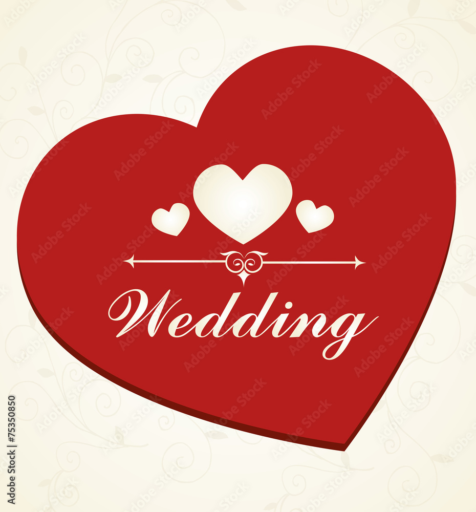 Wedding design over white background vector illustration