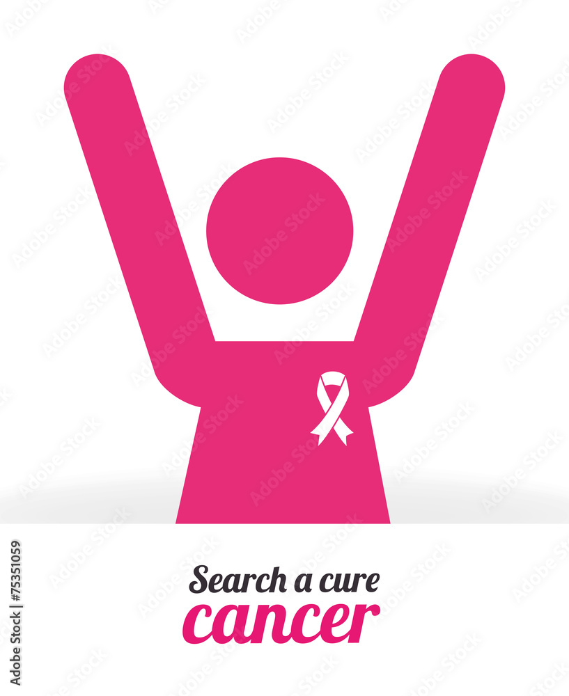 Fototapeta premium Cancer design over white background vector illustration