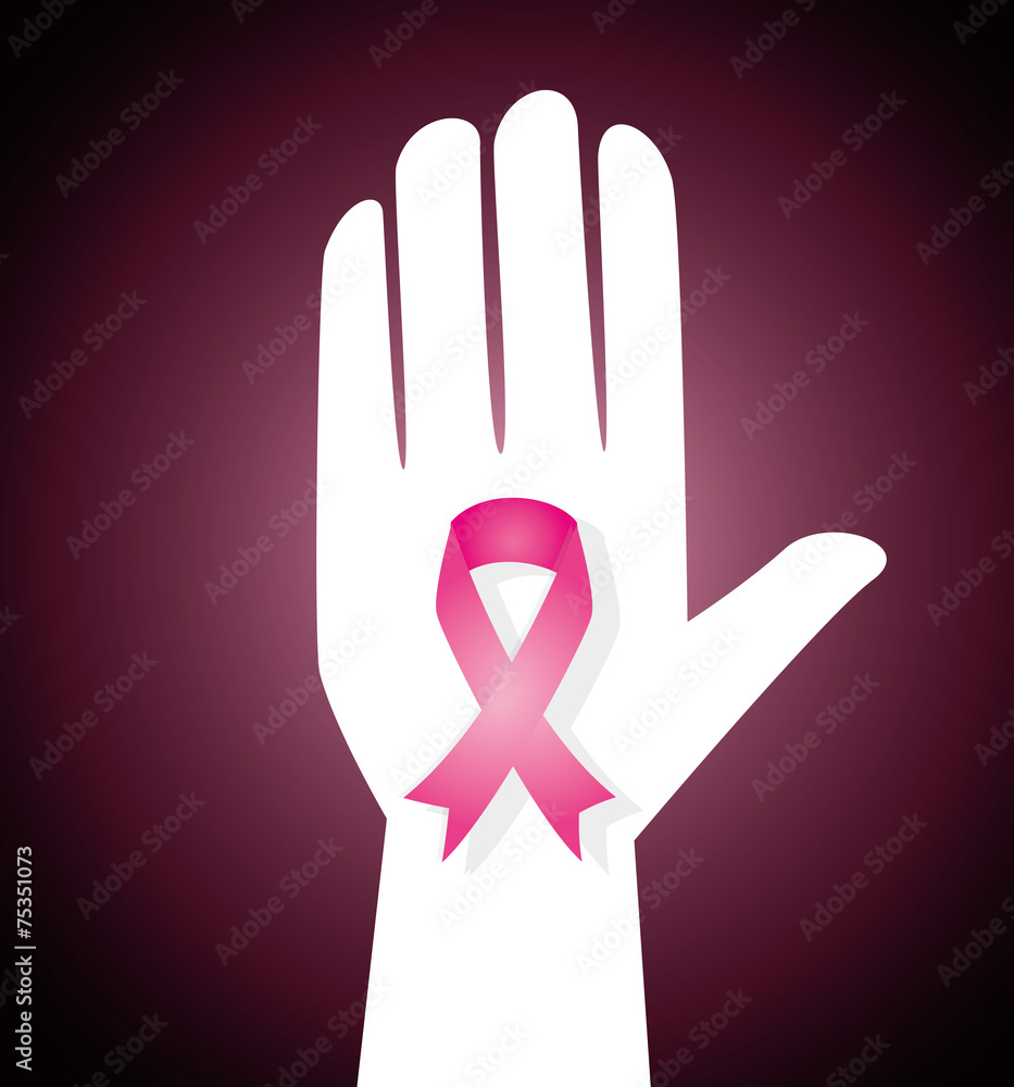 Fototapeta premium Cancer design over purple background vector illustration