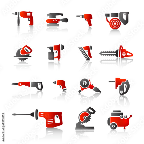 Obraz w ramie Power tools icons set