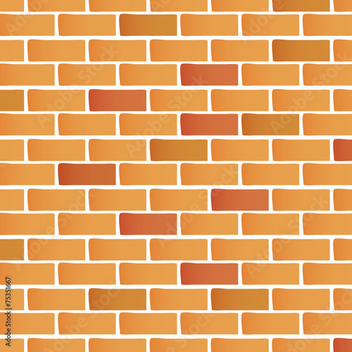 Brick wall background, simple vector pattern