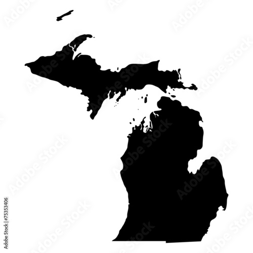map of the U.S. state of Michigan