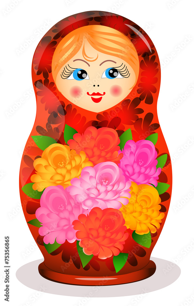 Painted Russian toy Matrioshka Painted Russian toy Matrioshka