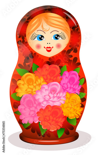 Painted Russian toy Matrioshka