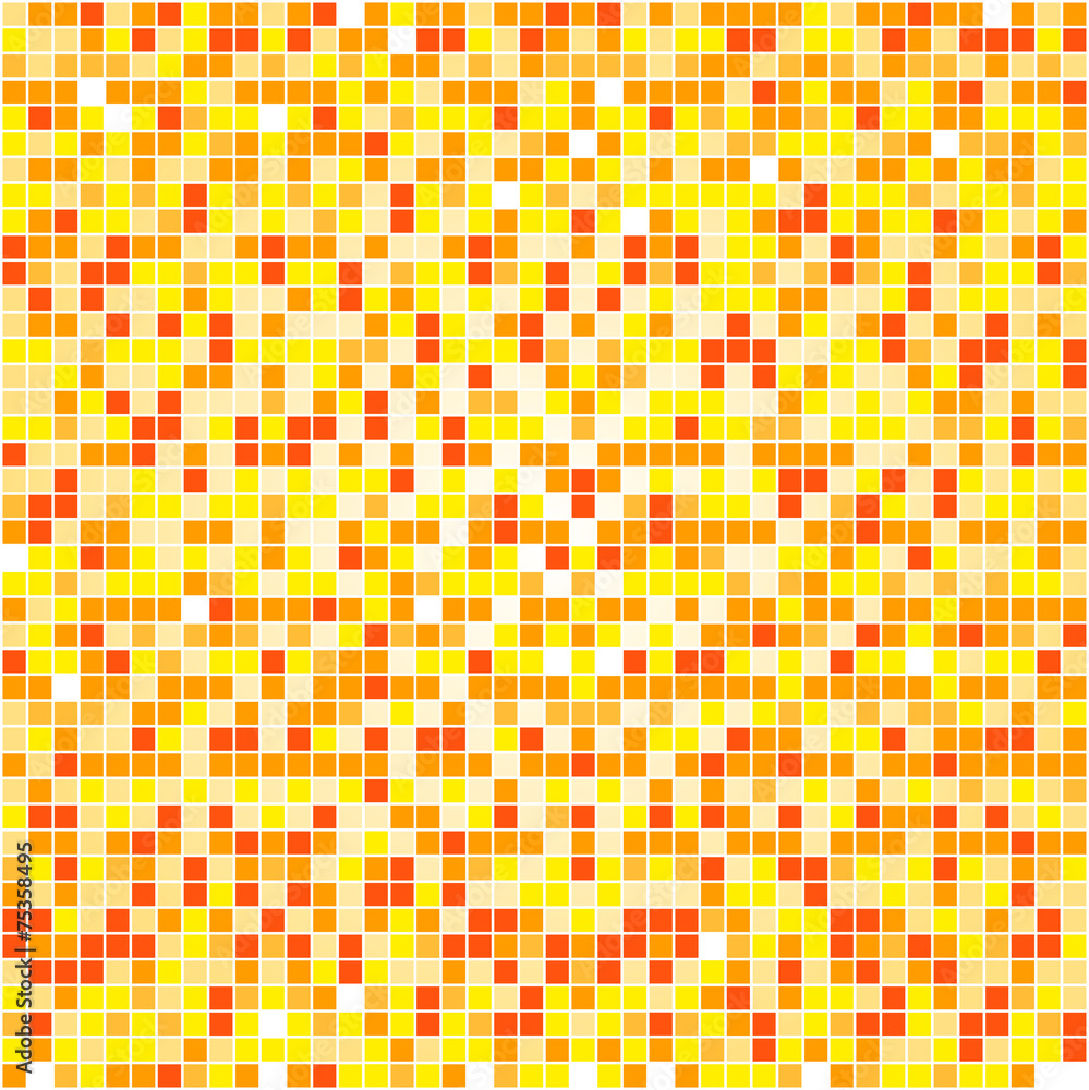 illustration of orange pixels background