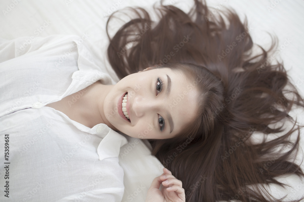 Beautiful woman portrait with healthy hair Beautiful woman portrait with healthy hair
