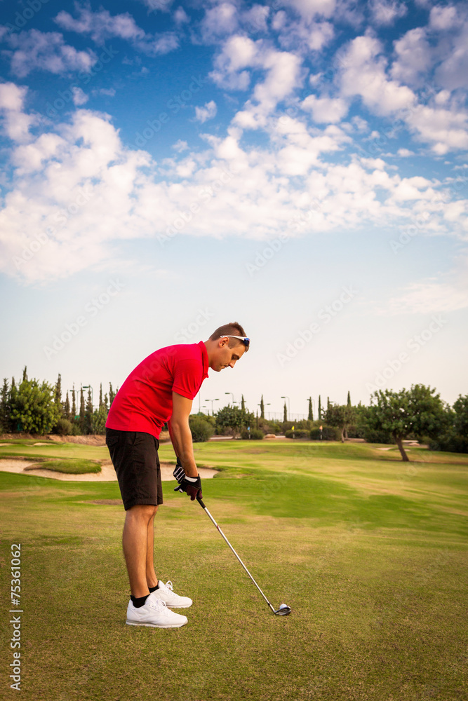 Fototapeta premium man on the golf course