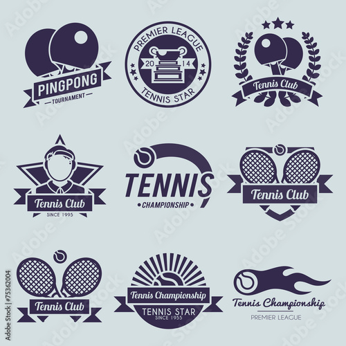 Tennis Label Black