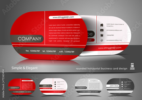Red business card design