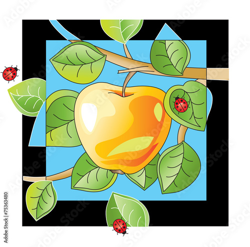 Apple on a branch