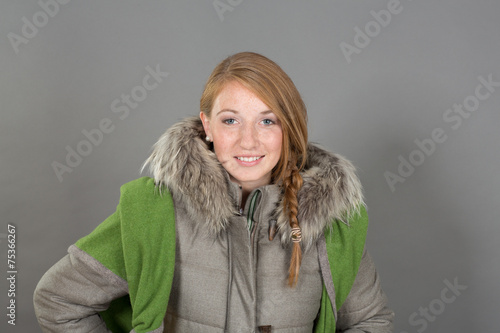 Girl Posing - Fashion Winter Dress Clothing