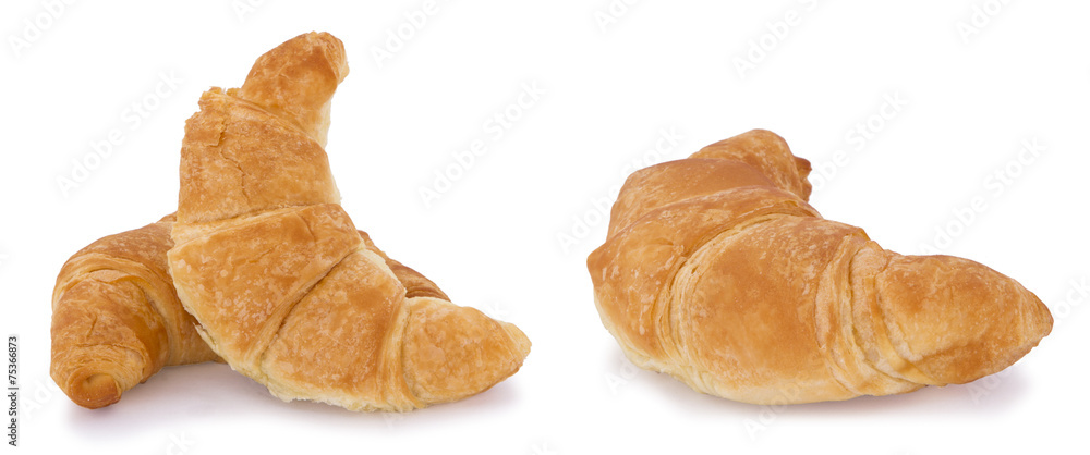 Croissant bread isolated on white background. Croissant bread isolated on white background.