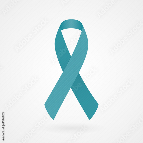 Teal awareness ribbon