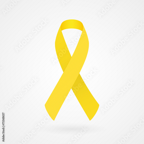 Yellow awareness ribbon