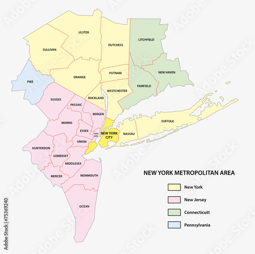 new york metropolitan area map