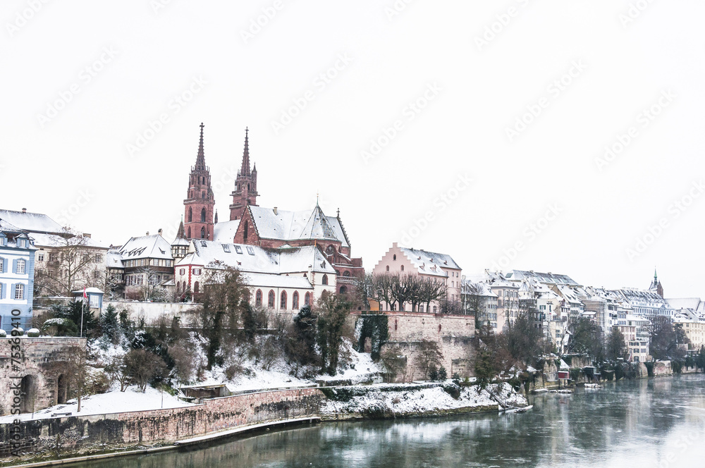 Basel, Altstadt, Winter, Weihnachten, Münster, Schweiz