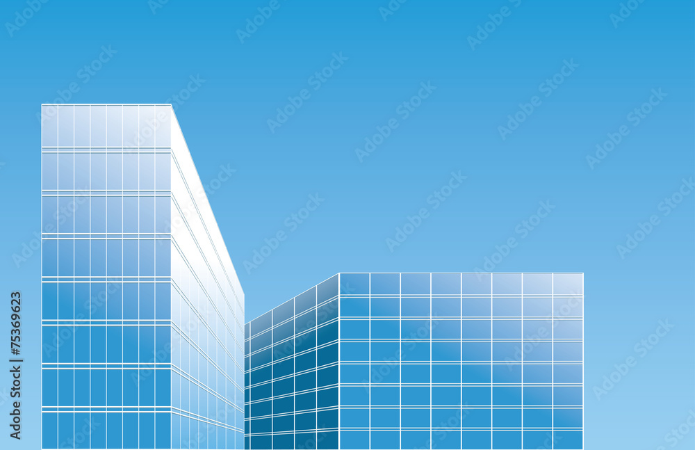 modern buildings in city - vector background - eps 8