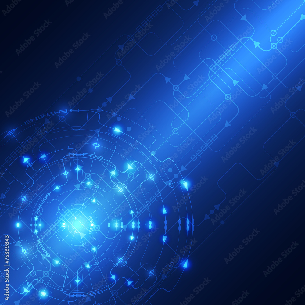 Abstract technology blue background. Vector illustration. Abstract technology blue background. Vector illustration.