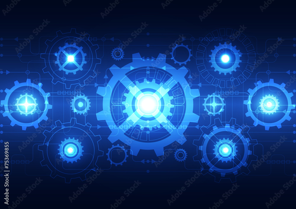 Abstract technology digital concept background, vector