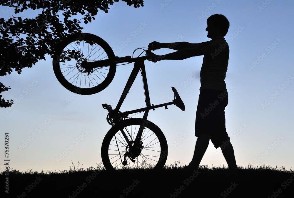 Obraz premium evening biker