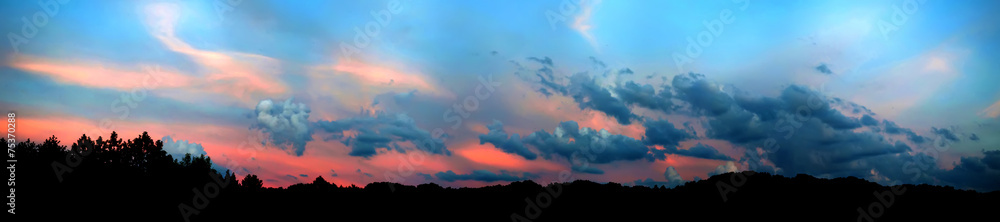 colorful clouds panorama