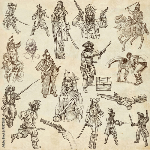 Warriors - Full sized hand drawn illustrations