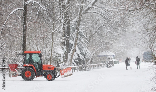 Winter in English Garden, Munich, Bavaria