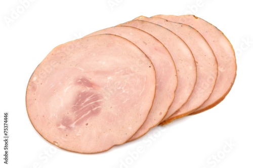 sliced ham sausage