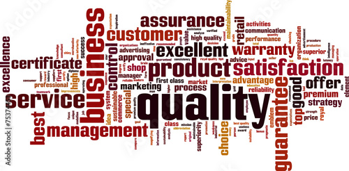 Quality word cloud concept. Vector illustration