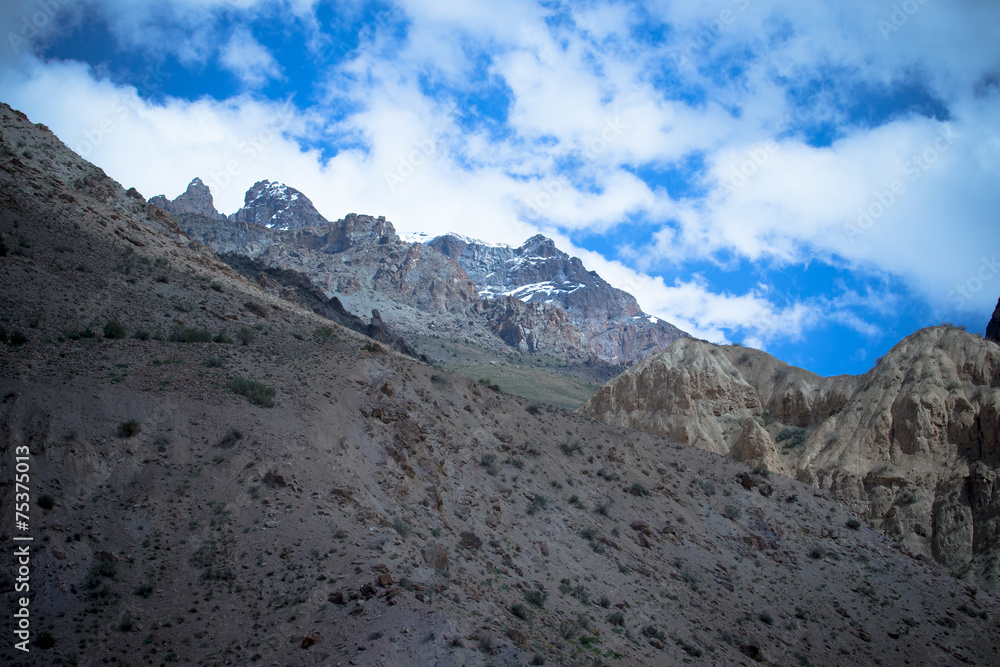 Pamir Mountains. Spring. Tajikistan