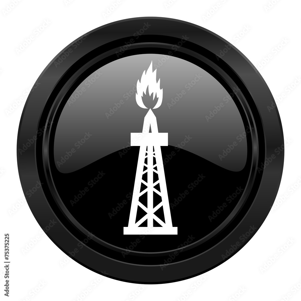 gas black icon oil sign gas black icon oil sign